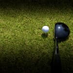 Golfing sport with vignette as abstract