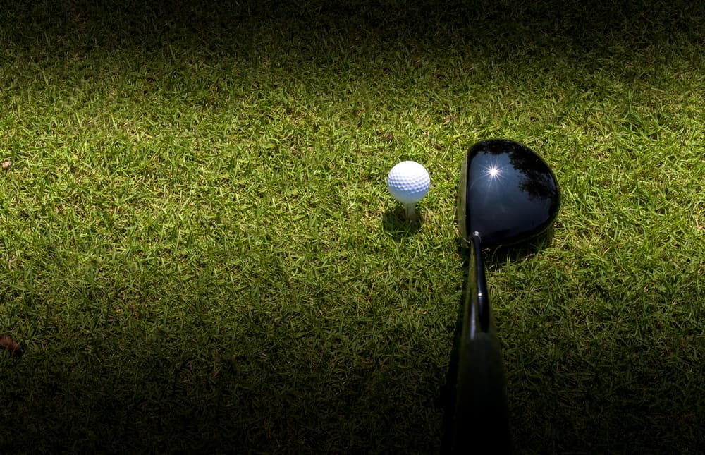 Golfing sport with vignette as abstract