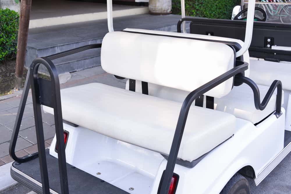 Rear seat of Golf car