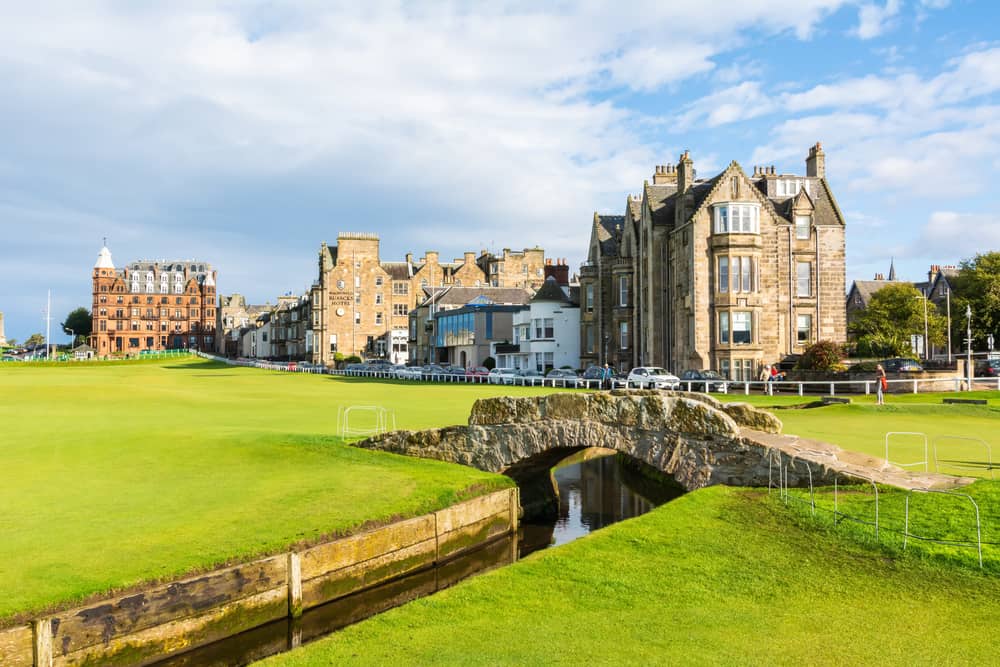 View of St Andrews Links golf course in St Andrews