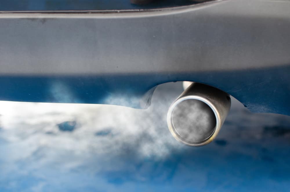 smog and air pollution from the exhaust pipe