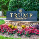 Entrance sign to Trump National Golf Club Charlotte