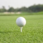 Golf ball on tee