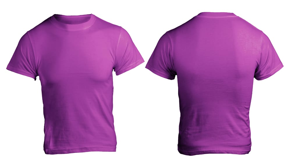 Men's Blank Purple Shirt Template