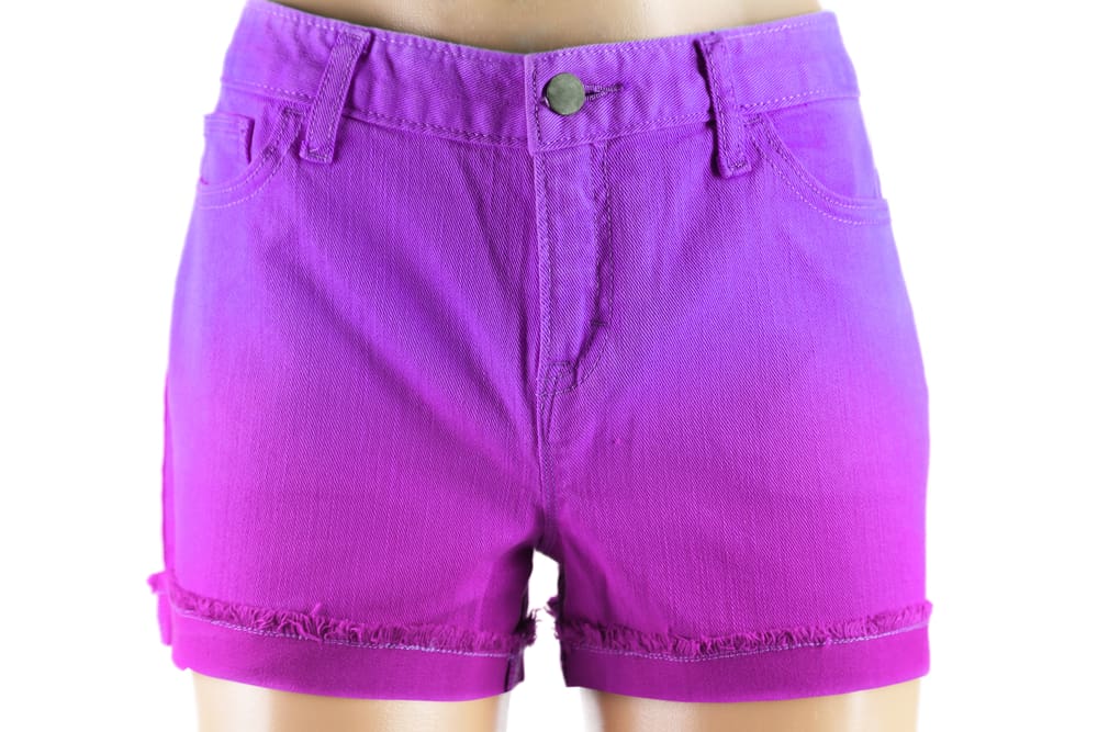 Purple jeans shorts