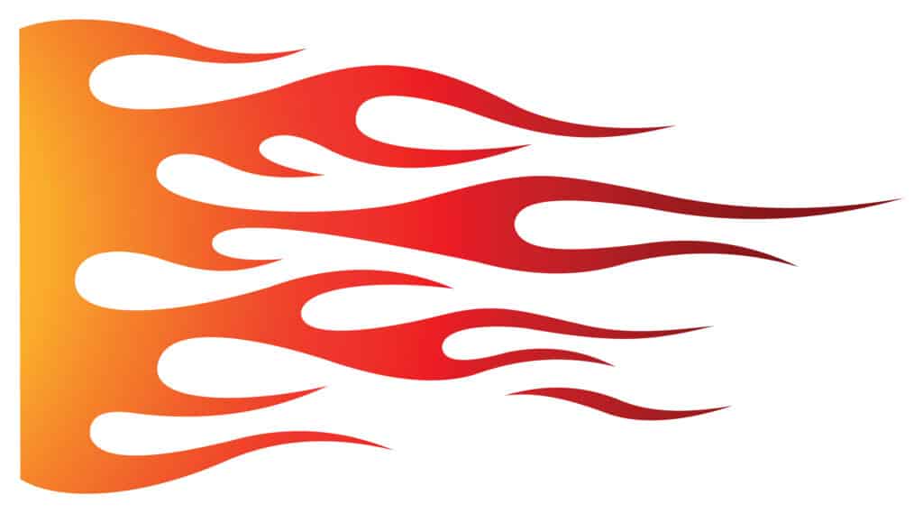 Tribal hotrod muscle car flame graphic