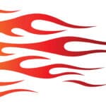 Tribal hotrod muscle car flame graphic