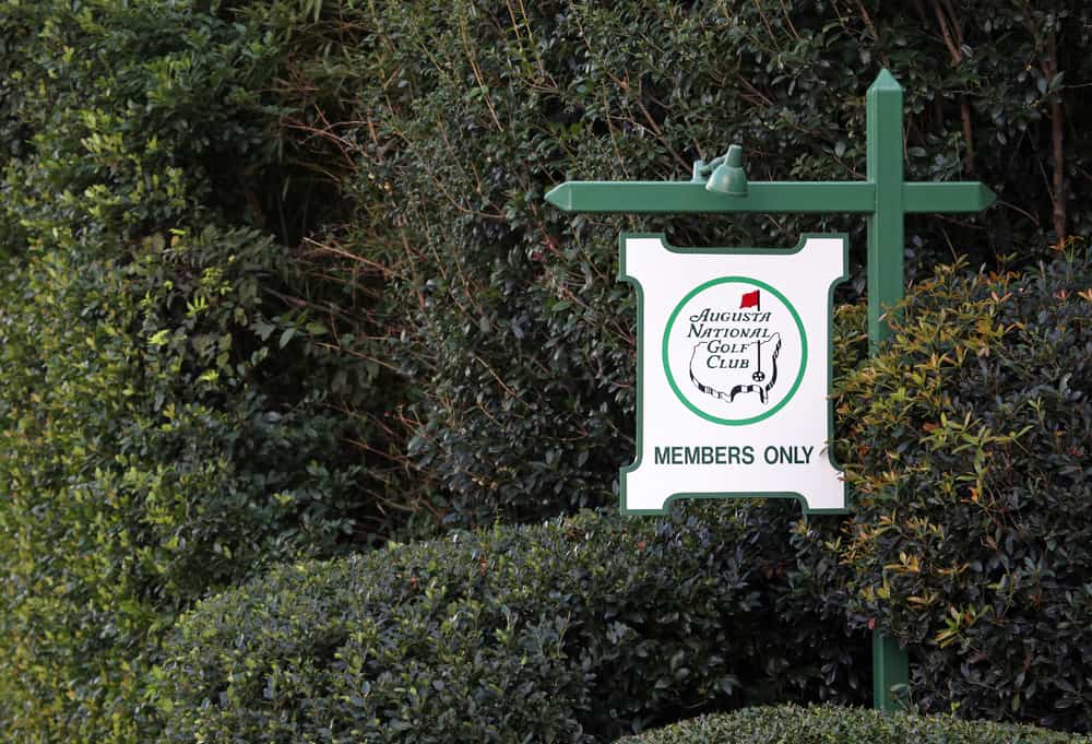 entrance to the Augusta National Golf Club in Augusta