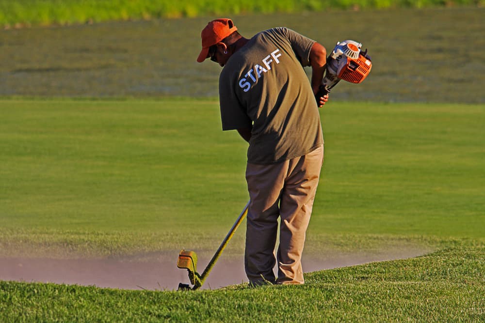 golf course maintenance worker