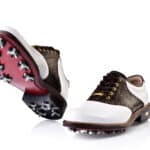 A pair of golf shoes