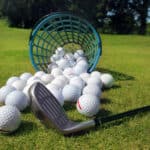Basket of Driving Range Golf Balls