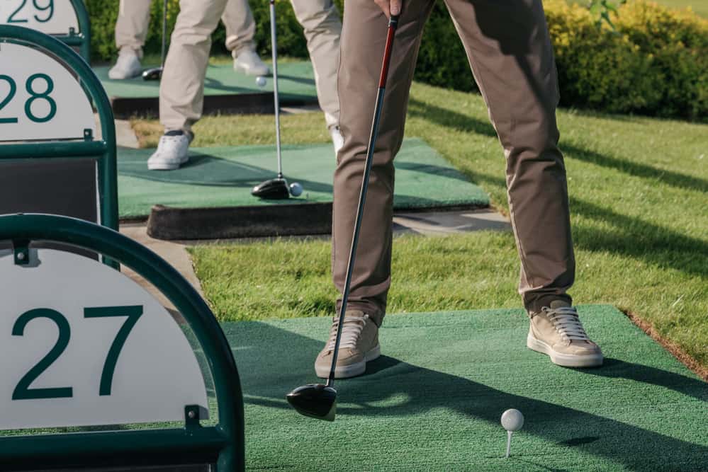 Golfers playing golf