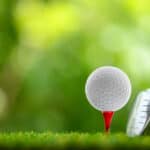 drive a golf ball on tee