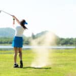 female player game shot in summer