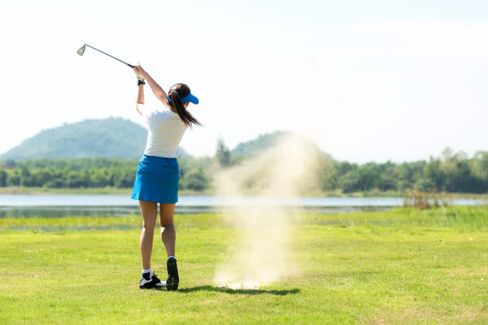 female player game shot in summer