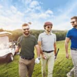 Golf players on Beautiful Golf Course