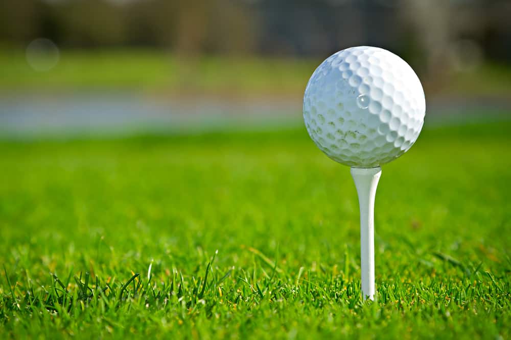 Golf ball on Irish course