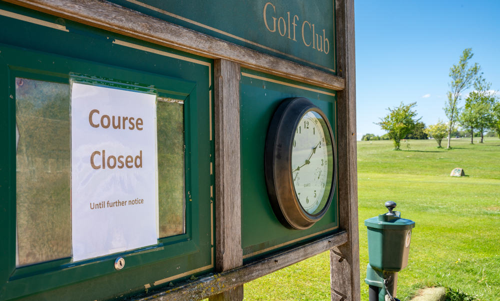 Golf course closed