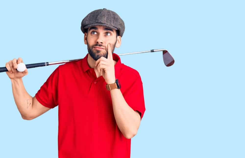 thinking golfer