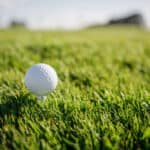 Golf ball on grass