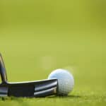 Golf ball on grass