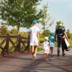 family in golf country club