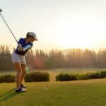 golf player doing golf swing