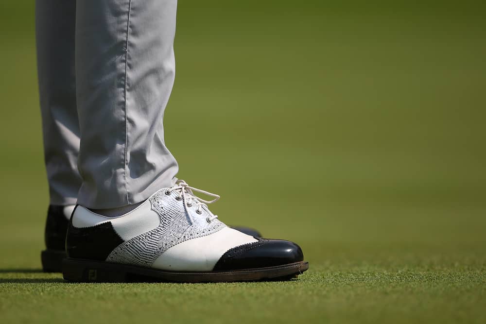 Black & White golf shoes.