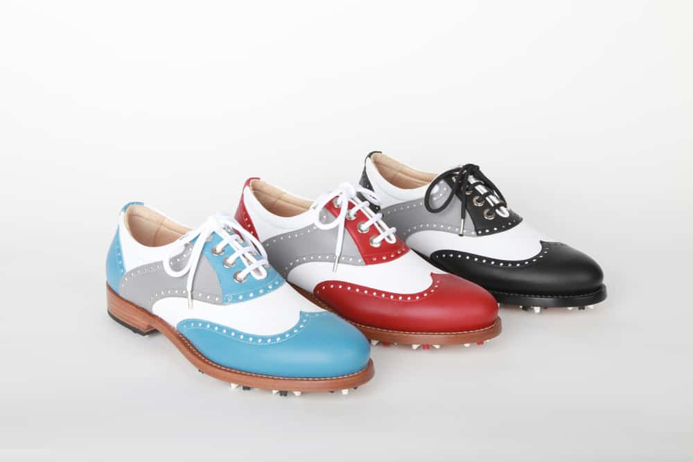 Italian leather golf shoes